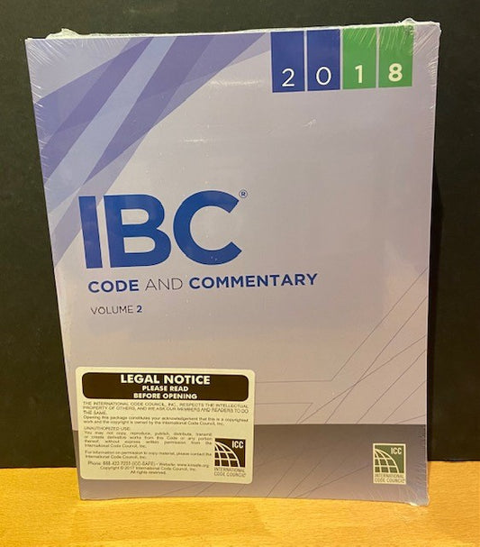 2018 IBC Code and Commentary, Volume 2 Code Book